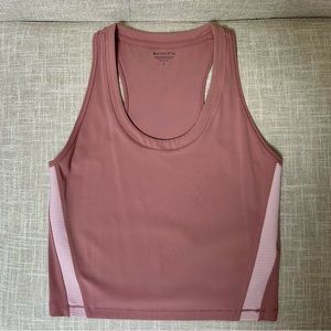 Athleta Shanti Rib Crop Tank Palermo Pink Medium
